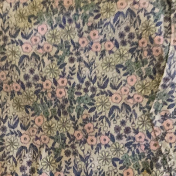 Floral jean skirt with pockets - Picture 3 of 5